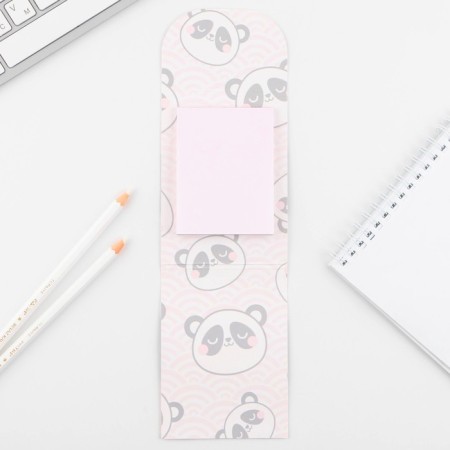 Paper block with torn sheets for records, Panda 50 sheets.-3