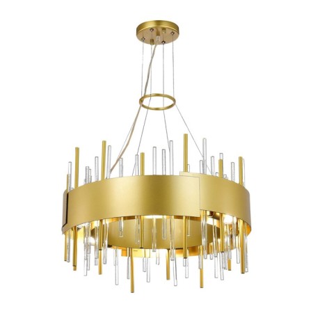 Suspended chandelier ST LUCE. SL1633.203.12. Olvera. 12x40 watts, E14, 60x60x37 cm, matte gold color-4