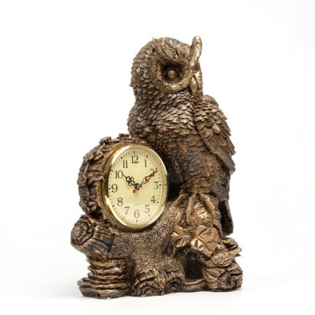 Table hours "Fireplaces. Owl", discrete move, dial D-11 cm, 31 x 34 cm, aa-1