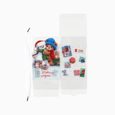 Gift New Year's Folding PVC, New Year's Post, 12 x 15 x 12 cm, New Year-4
