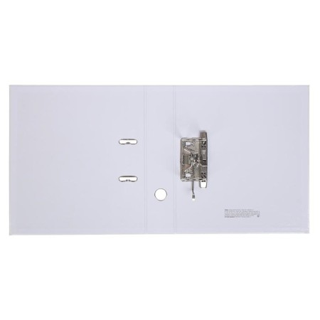 A4, 70 mm Metallic “White” folder, with arched mechanism, boumvinyl-1