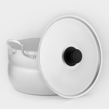 Aluminum pan, 4.5 l, metal cover-1