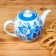 Gzhel set, oval, 3 objects, samovar 3 l, teapot 0.7 l, tray