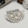 Hair crest "Safyan" flowers, 7x8 cm, silver
