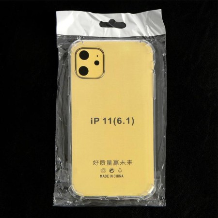 Luazon case for iPhone 11, silicone, anti -suggestion, transparent-4