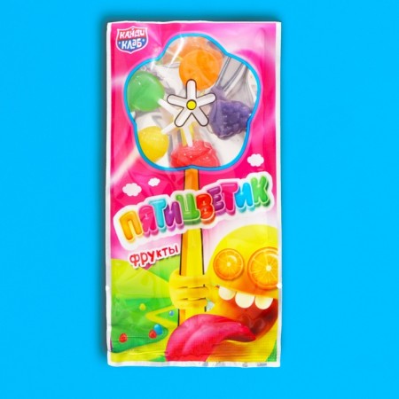 Caramel on a stick "Five -color. Fruits", 12 g-2