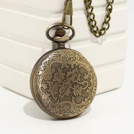 Pocket clock "Dragon", quartz, d dial-4.7 cm, chain L-38 cm-3