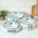 Set of pots "Fish", 3 subjects: 2 l, 3 l, 4 l, glass covers, induction