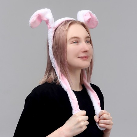 Carnival rim "hare" ears rise, white color-1