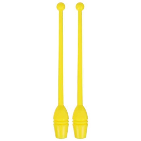 Bulas for rhythmic gymnastics inserted Grace Dance, 35 cm, yellow color-3