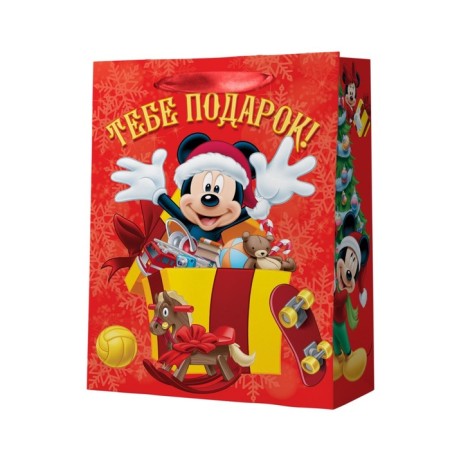 New Year. Gift package, 23x18x11.5 cm, packaging, Mickey Mouse-1