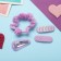 Hair set "Toliman" (1 elastic band-6 cm, 3 invisible- 5 cm) lilac
