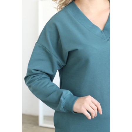 Female dress, size 48, turquoise color-5