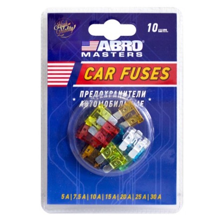 ABRO fuses set, flag, No. 7, 10 pcs