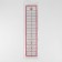 A quilting and patchwork ruler, 45 × 10 cm, thickness 3 mm, transparent/pink color
