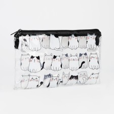 Lightning cosmetic bag, transparent/black color