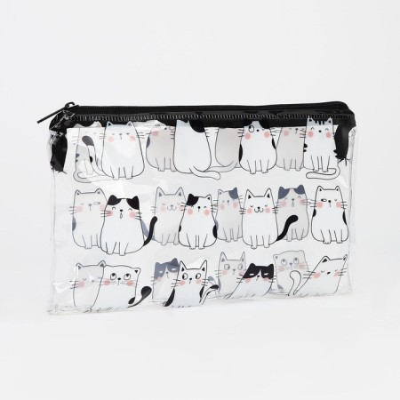 Lightning cosmetic bag, transparent/black color