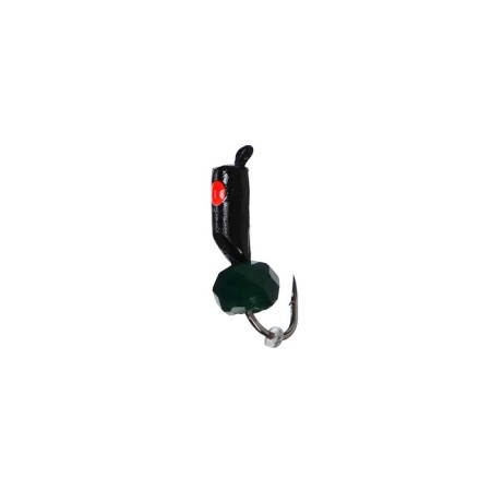 Mormyshka column black, red eye + ball is green green, weight 0.5 g-1