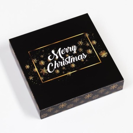 Box for sweets 16 pcs "Snowflakes", 17.7 x 17.7 x 3.8 cm-2