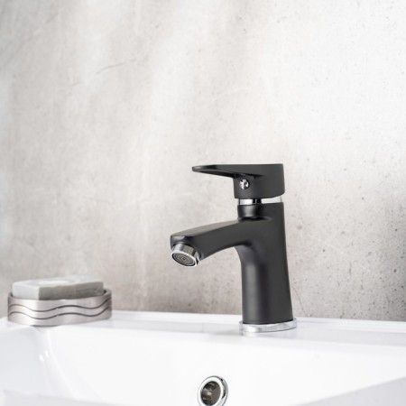 Mixer for the sink RMS SL77BL-001F, single-leaf, black-1