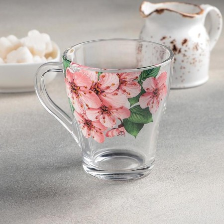 Mug "Living nature. Sakura ", glass, 250 ml
