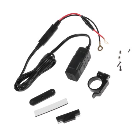 Charger for the steering wheel Moto with a toggle switch, USB + 3.0 Type-C, wire 40 cm-7