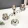 Summarler Metal for 3 candles "Medallion" silver 26x26x9.2 cm