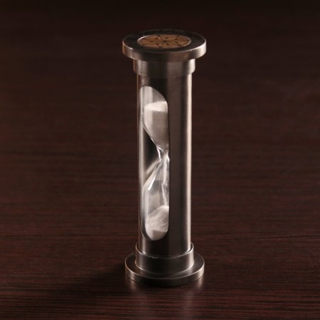 Sanding clock "Time" (1 min) Brass 4x4x11.5 cm