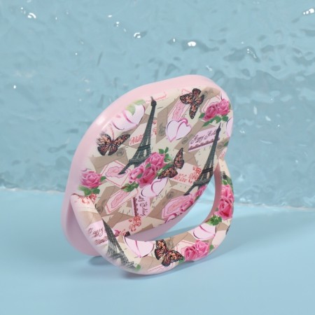 Pocket mirror “pattern”, with a stand, 8 × 8 cm, pink color-4
