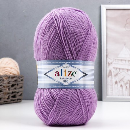 Yarn "Lanagold 800" 49% wool, 51% acrylic 730m/100g (166)