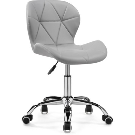 Computer chair Trizor Metal/Eco -leather, Chrome/Gray 53x53x69 cm