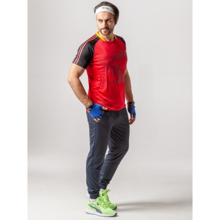 Sports T -shirt male ise, size 46, red color-11