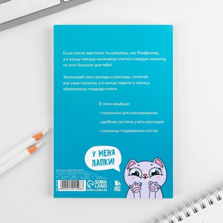 Smart notebook Cashbook A6, 68 sheets "Cash Cat"-8