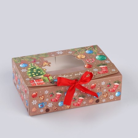 New Year's folding box "New Year's Joy" 16.5 x 12.5 x 5 cm, New Year-1