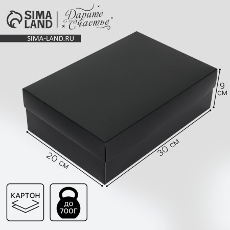 Gift folding box, packaging, “black”, 30 x 20 x 9 cm
