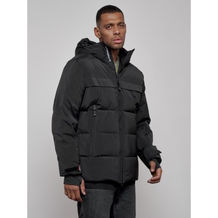 Winter ski skid male, size 54, black color-9