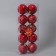 Set of balls plastic D-6 cm, 10 pcs "Prostens" red