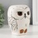 Piggy bank Ceramics "White North Eagle owl" 10.5x9x12.5 cm