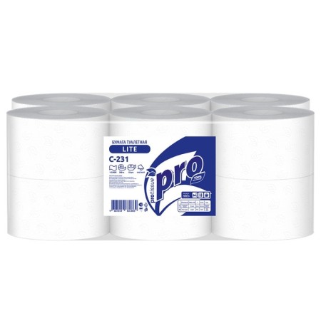 Protissue toilet paper C231, 1-layer with embossing, 200 m, without perforation-1