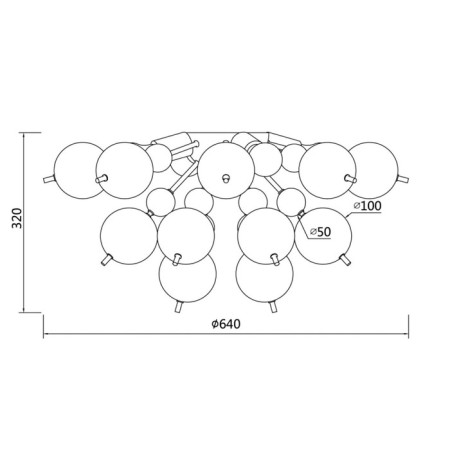 Ceiling lamp Bolla 4x60W E27-3