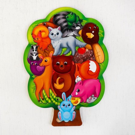 Головоломка «Лесные животные» 28х20 см-1