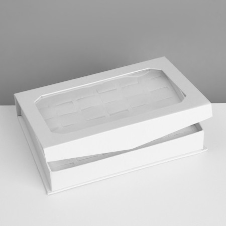 Stand for jewelry "Casket" 36 seats, 16 × 11.5 × 3 cm, white color-3