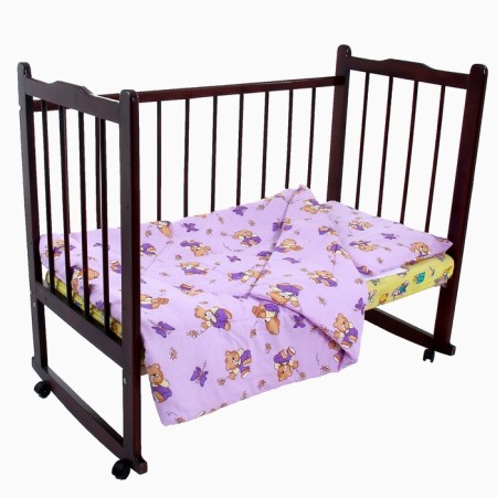 A set in a bed for a girl blanket (110*140cm) with a pillow (40*60cm) calico, synthetic winterizer, mix-5