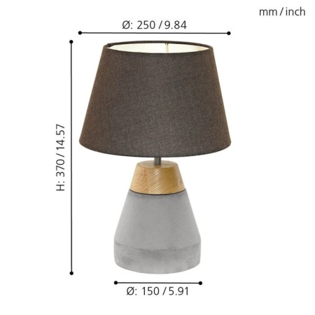 Tarega table lamp 60W E27 brown, gray-2