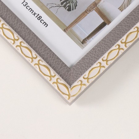 Photo frame plastic 13x18 cm "Golden brackets. Double" gray 1.1x15.8x20.8 cm-3