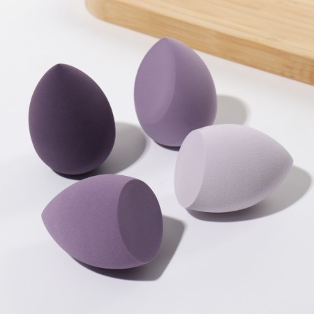 Makeup sponge, set - 4 pcs, increase when getting wet, purple color-7