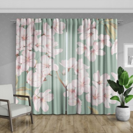 Set of curtains abstraction 145x260cm-2pcs, diz. 144, Gabardin, p/e 100%