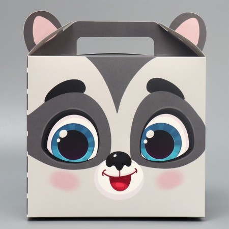 Gift folding box, packaging, “raccoon”, 23 x 20 x 10 cm-1