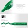 Marker bison MP-1000k 06333-4, permanent, wedge-shaped, 2-10 mm, green