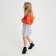 Shirt for a girl jeans, shortened KAFTAN, size 32 (110-116 cm), Orange color